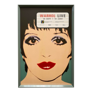 Andy Warhol Foundation Lithograph Print Framed Large Pop Art Exhibition Poster " Liza Minnelli " 1979