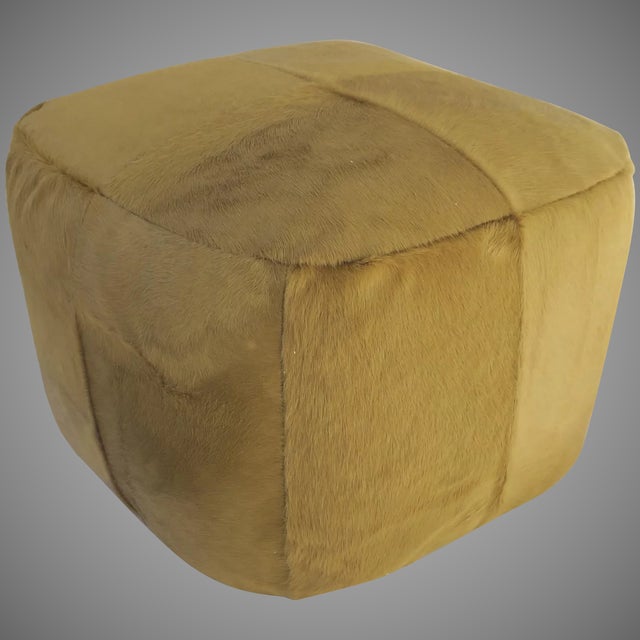 Tan Calfskin Ottoman from Whittemore & Sherrill For Sale - Image 8 of 8