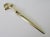Vintage: C.1960's Equestrian-style, horse shoe-shaped brass letter opener. In great condition with brass patina, even...