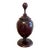 Large Antique 19th Century Pease Ware Turned Mahogany Footed Spice Storage Jar For Sale