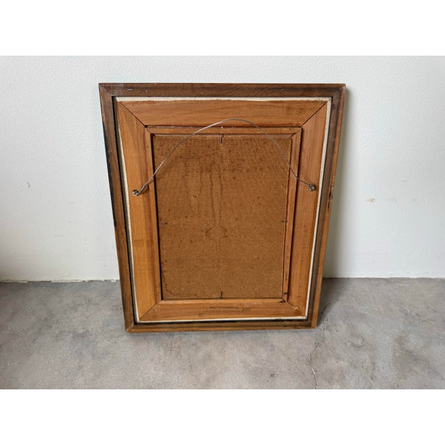 Vintage Lilian Latal Folk Art Cityscape Oil on Masonite Painting For Sale - Image 11 of 11