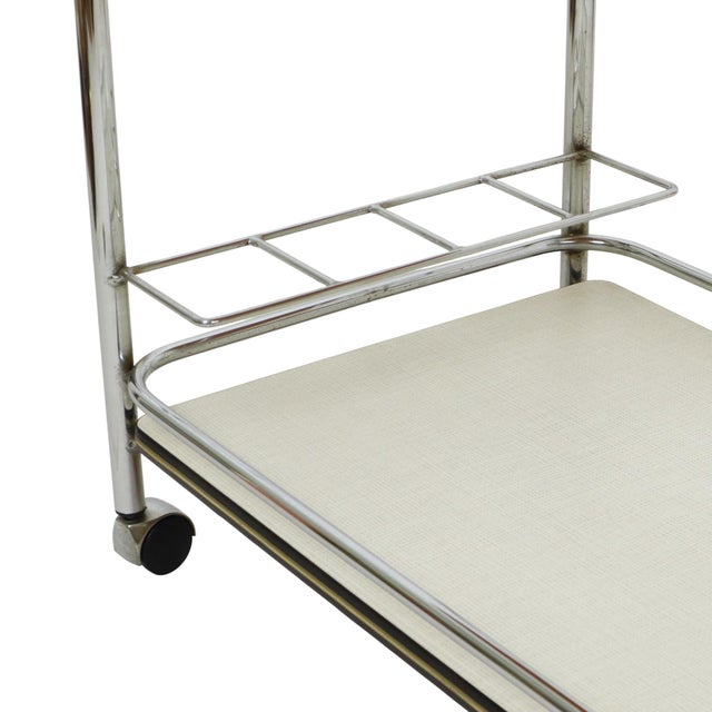 Vintage Serving Cart in Chrome, 1960s For Sale - Image 10 of 16