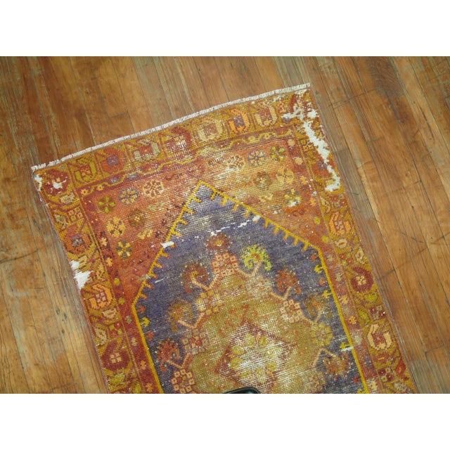 Contemporary Early 20th Century Zabihi Collection WornTurkish Anatolian Runner For Sale - Image 3 of 6