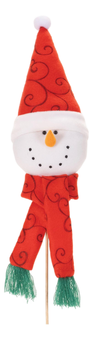 Plush Snowman Head Pick (Set of 6)