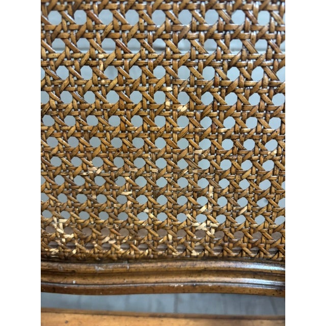 Early 20th Century Carved and Caned Fauteuil Chair With Cushion For Sale - Image 5 of 5