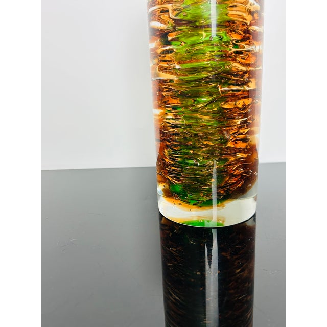 Model 6823 Uranium Art Glass Whirlpool Vase by František Vízner for Škrdlovice, Czechoslovakia, 1960s For Sale - Image 4 of 10