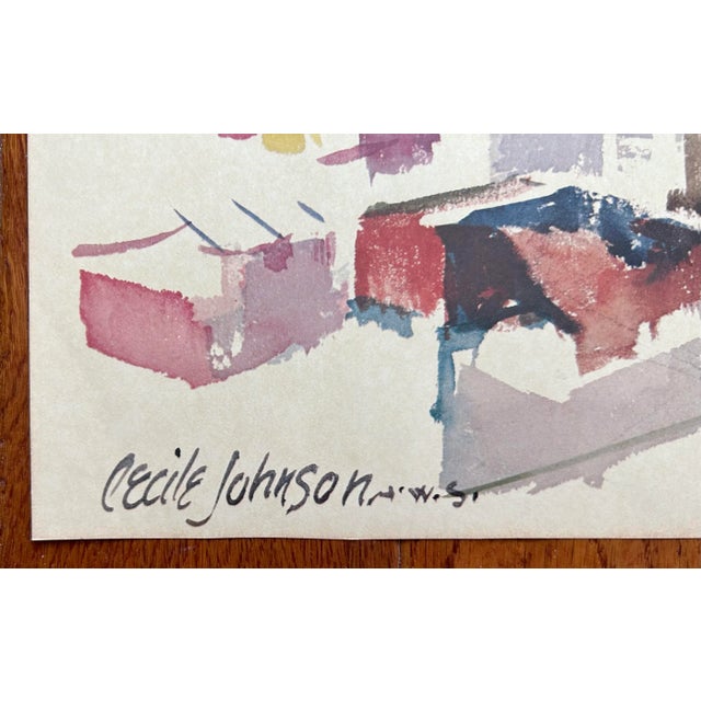 1970s Cecile Johnson Watercolor Print of San Francisco Chairish