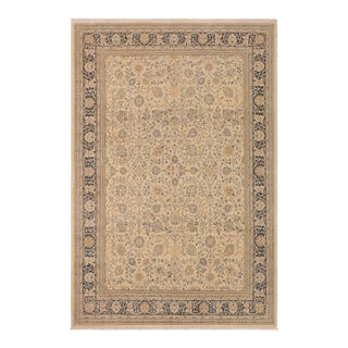 Boho Chic Beige/Green Wool Rug - 9'3'' X 12'3'' For Sale