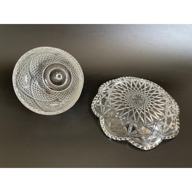 Fostoria Glass Company Vintage Domed Covered Butter Dish by Fostoria Glass For Sale - Image 4 of 9