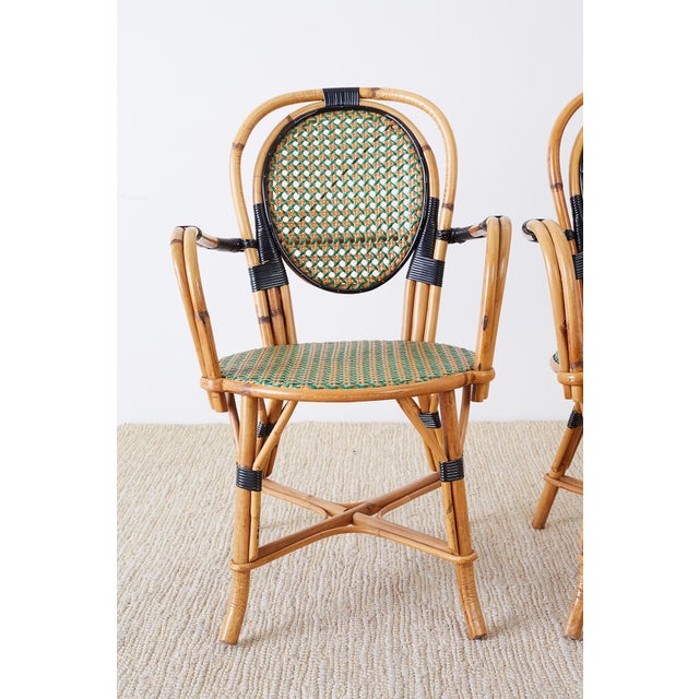 Pair of French Maison Gatti Rattan Cafe Bistro Chairs Chairish