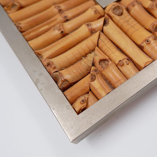 Wood Vintage Bamboo Photo Frame, 1970s For Sale - Image 7 of 15