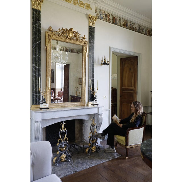 Napoleon III Style Gilded Wood Mirror, 19th Century For Sale - Image 6 of 13