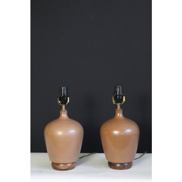 Mid 20th Century French Ceramic Lamps - a Pair For Sale - Image 9 of 9
