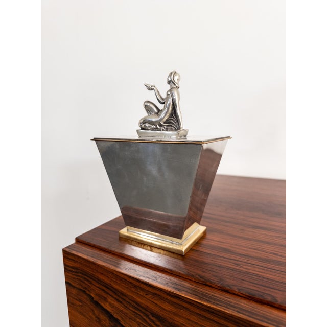 Gold Lidded Box by Oscar Antonsson from Ystad-Metall, 1930s For Sale - Image 8 of 9