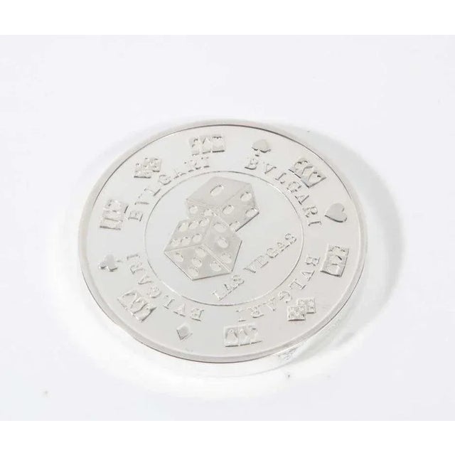 Vintage Bvlgari Sterling Silver Oversized "Vegas" Casino Paper Weight Coin For Sale - Image 11 of 12