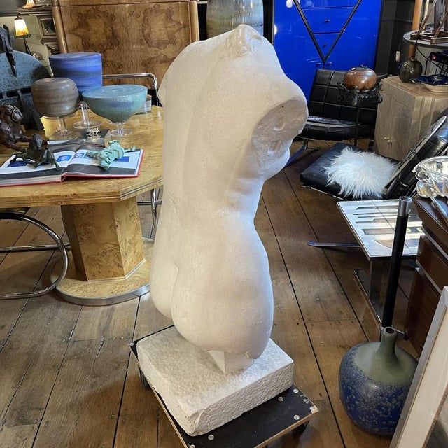 Large Studio Plaster Sculpture Bust of Woman by Lola Di Vito For Sale - Image 4 of 12