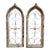 Vintage Set of Two Wall Decor Arched Cathedral Church Windows For Sale
