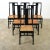 1980s Vintage Italian Ebonized and Cane Seat Dining Chairs – Set of 6 For Sale - Image 5 of 12