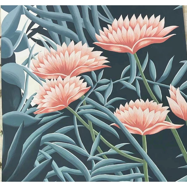 Hand-Painted Rousseau, Hand-Painted Panoramic Wallpaper For Sale - Image 6 of 9