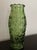 Vintage 1960s Century Small Avocado Green Pressed Glass Vase For Sale - Image 9 of 12