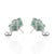 Green 925 Silver 6.21 Ct Emerald and Diamond Floral Cluster Stud Earrings, a Pair For Sale - Image 8 of 12
