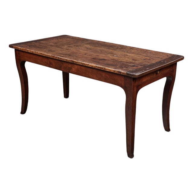 18th-Century French Louis XV Provincial Oak Library & Small Dining Table For Sale