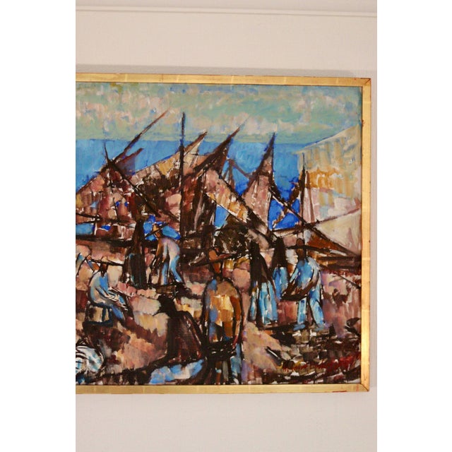 Lennart Andersson, Boats, 1959, Oil on Canvas, Framed For Sale - Image 16 of 18