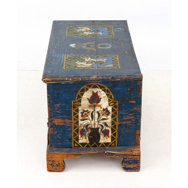Wood American Polychromed Wood Blanket Chest, Ca. 1800 For Sale - Image 7 of 11