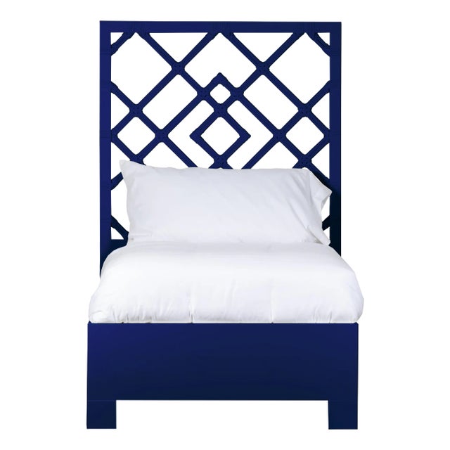 Darien Platform Bed Twin, Navy Blue For Sale