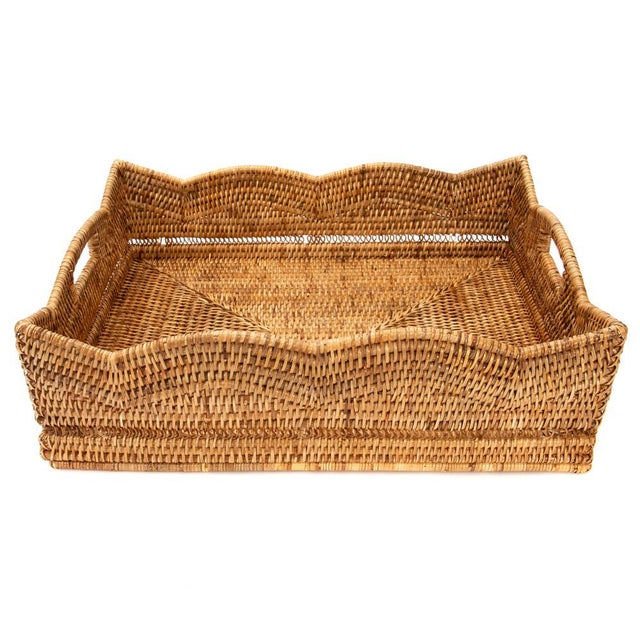 Keeping organized creates structure and allows you to work more efficiently. Our Scallop Collection rattan shelf and...