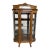 Antique Victorian Edwardian Quarter Sawn Tiger Oak Curved China Cabinet Curio For Sale