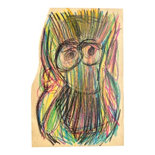 1960s Larry Connatser Outsider Art Drawing For Sale