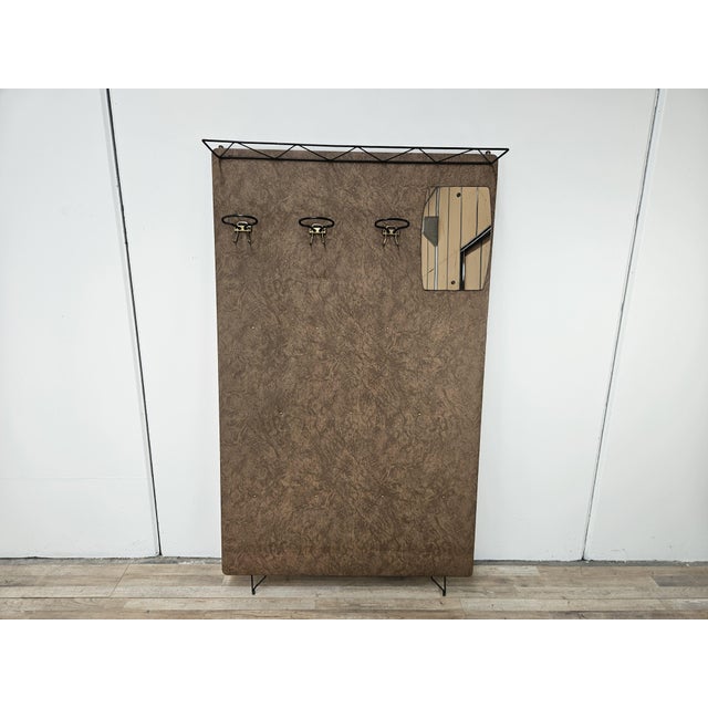 Mid-Century Modern Wall Coat Rack in Skai with Mirror, 1960 For Sale - Image 14 of 14