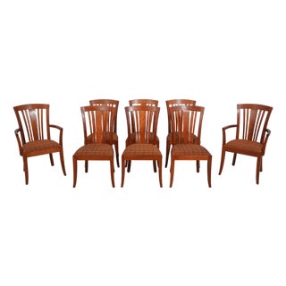 Set of 8 Stickley Cherry Dining Room Chairs For Sale