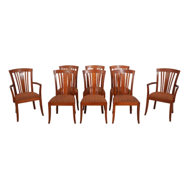 Set of 8 Stickley Cherry Dining Room Chairs For Sale