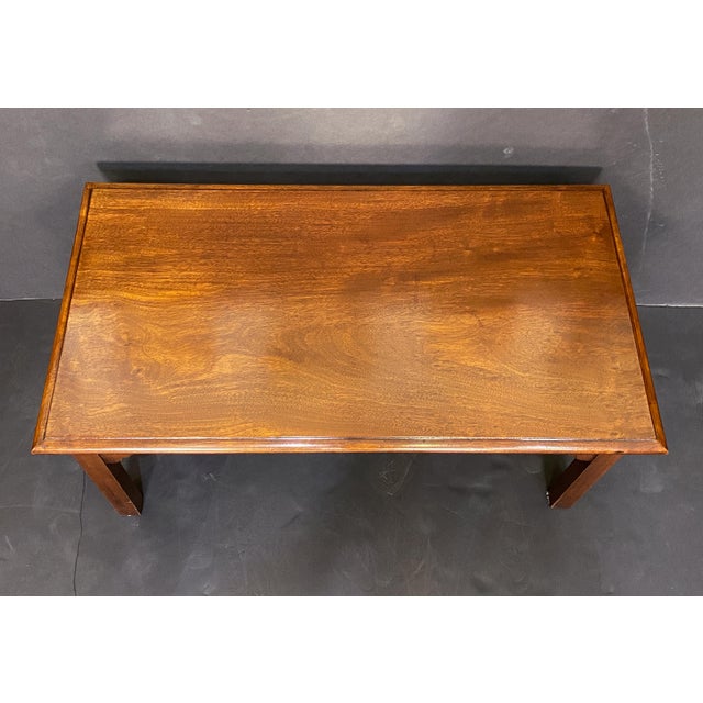 Brown French Rectangular Low or Coffee Table of Mahogany For Sale - Image 8 of 10