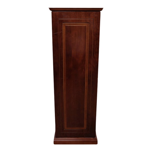 Vintage Cherry Wood Pedestal Stand For Sale