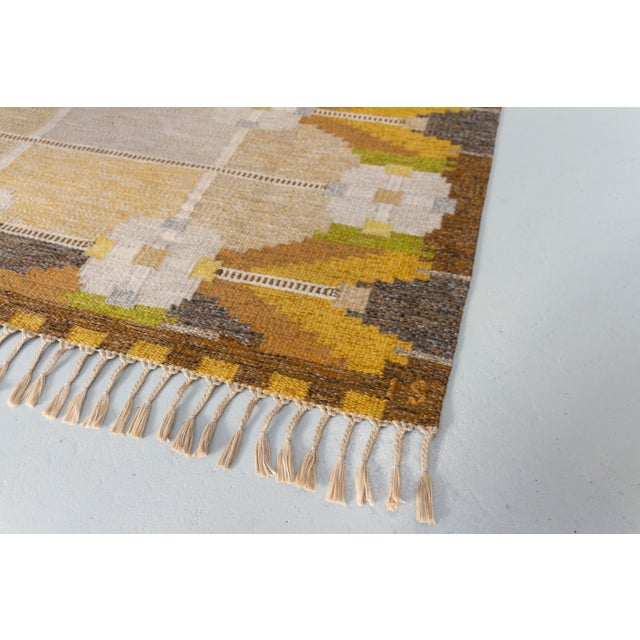 Vintage Swedish Röllakan Wool Rug by Ingegerd Silow for Axeco Svenska AB, 1950s For Sale - Image 4 of 18
