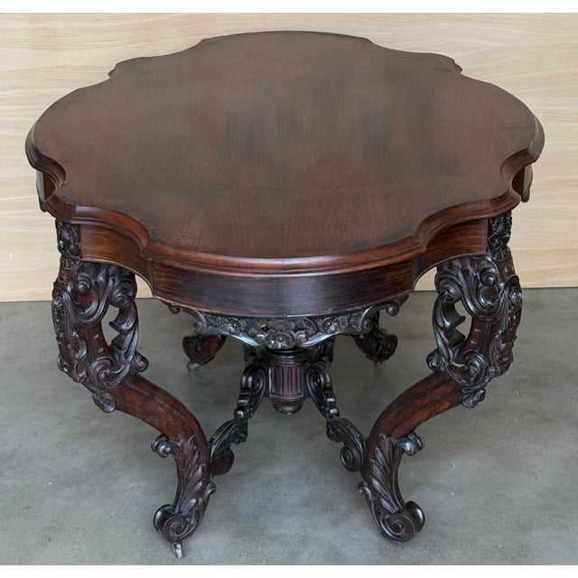 Antique Victorian Quality Burr Walnut Centre Table For Sale - Image 14 of 18