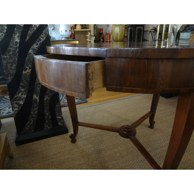 19th Century Italian Walnut Center Table or Game Table For Sale - Image 10 of 12