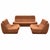 Brown Mid-Century Sofa & Armchairs from Jitona, Czech, 1970s For Sale - Image 8 of 8