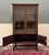 Antique English Bookcase Bookshelf Cabinet Double Door Barley Twist Oak c.1930s For Sale - Image 11 of 17
