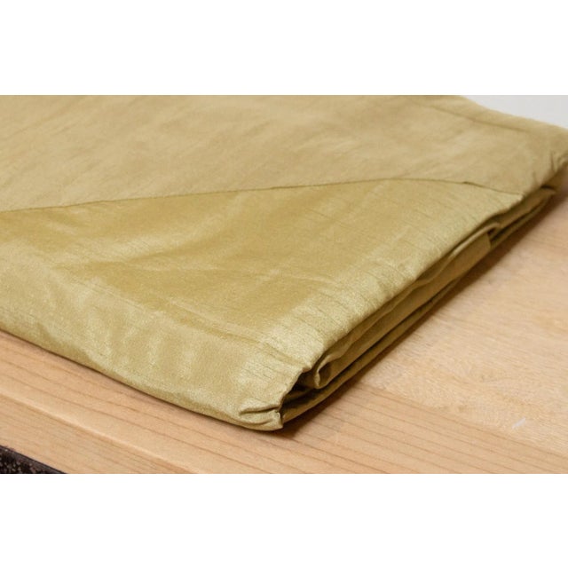 1990s Sage Silk Blend Duvet Cover For Sale - Image 5 of 6