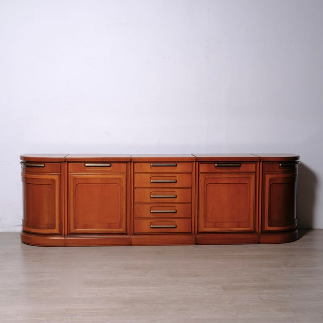 Italian Modular Sideboard in Wood, 1980s For Sale - Image 9 of 18