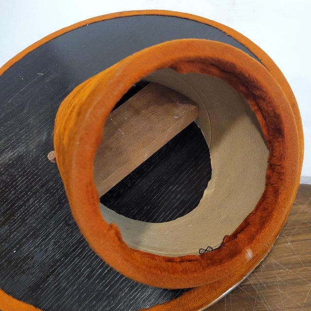 Space Age Dressing Mirror with Orange Velvet Upholstery, 1960s For Sale - Image 12 of 18