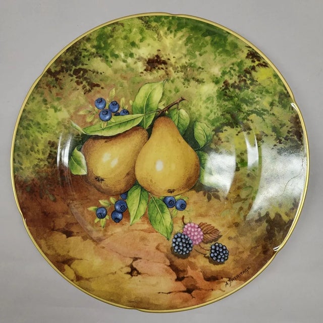 A.j. Heritage Rochard 10" Limoges France Decorative Fruit Plates, Set of 6 For Sale In Raleigh - Image 6 of 9