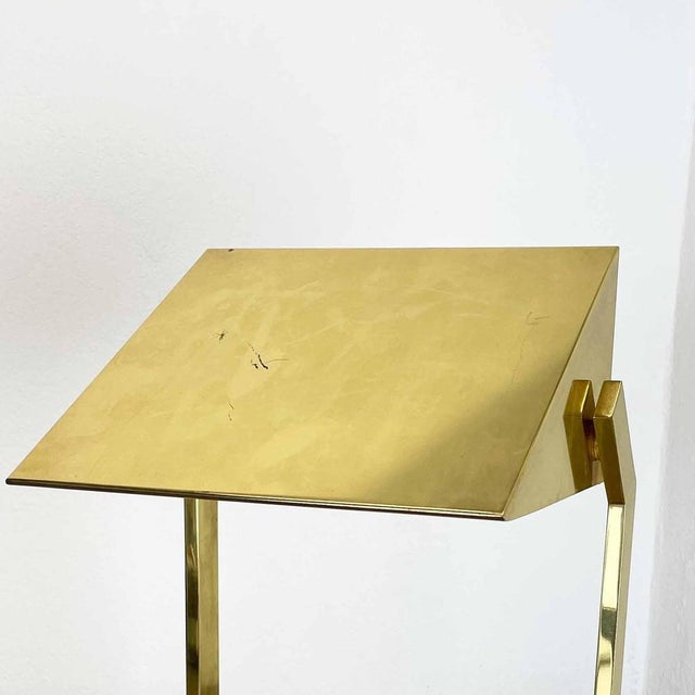 Vintage Brass Table Light attributed to United Workshops Munich, Germany, 1970s For Sale - Image 14 of 18