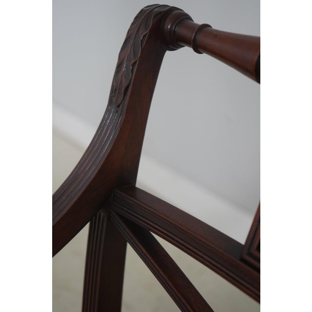 Set of 8 Antique Sheraton Mahogany Dining Room Armchairs For Sale - Image 15 of 18