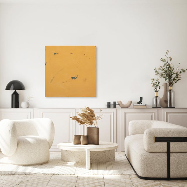 Yellow I Contain Multitudes - Minimalist Yellow Abstract Textural Original Artwork by Taylour Martin For Sale - Image 8 of 9