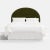 This fully upholstered headboard has a unique round shape, allowing you to chart a course for a bedroom retreat that is at...